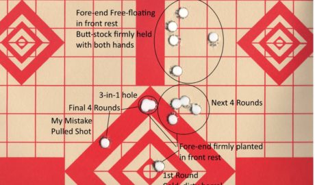 100 yard test groupings